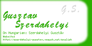 gusztav szerdahelyi business card