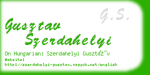 gusztav szerdahelyi business card